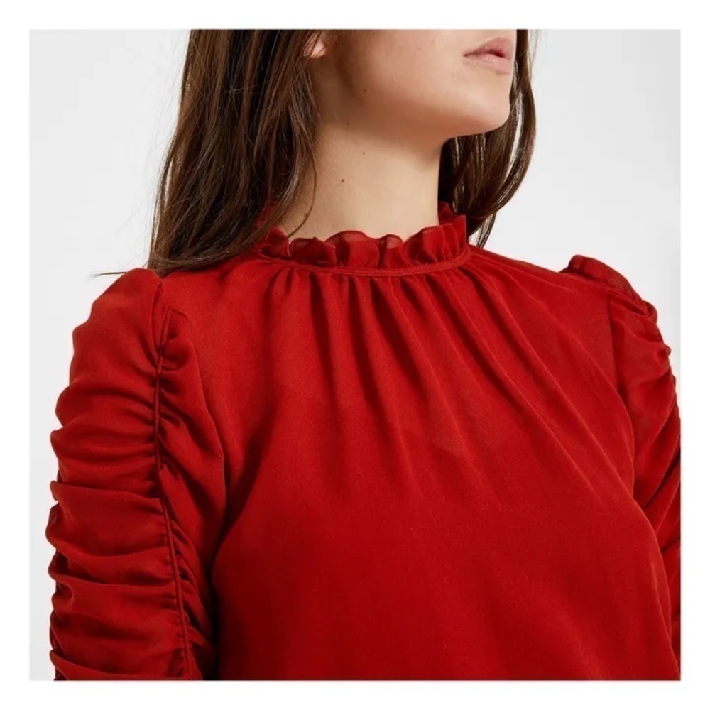 See By Chloe Fronces Mock Neck Blouse Sz36 - Picture 5 of 14